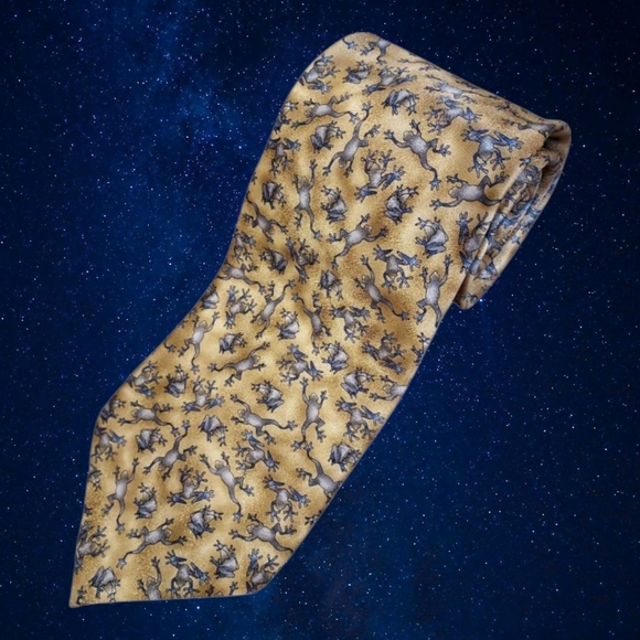 The Nature Conservancy 100% Silk Frog Tie - Picture 1 of 9